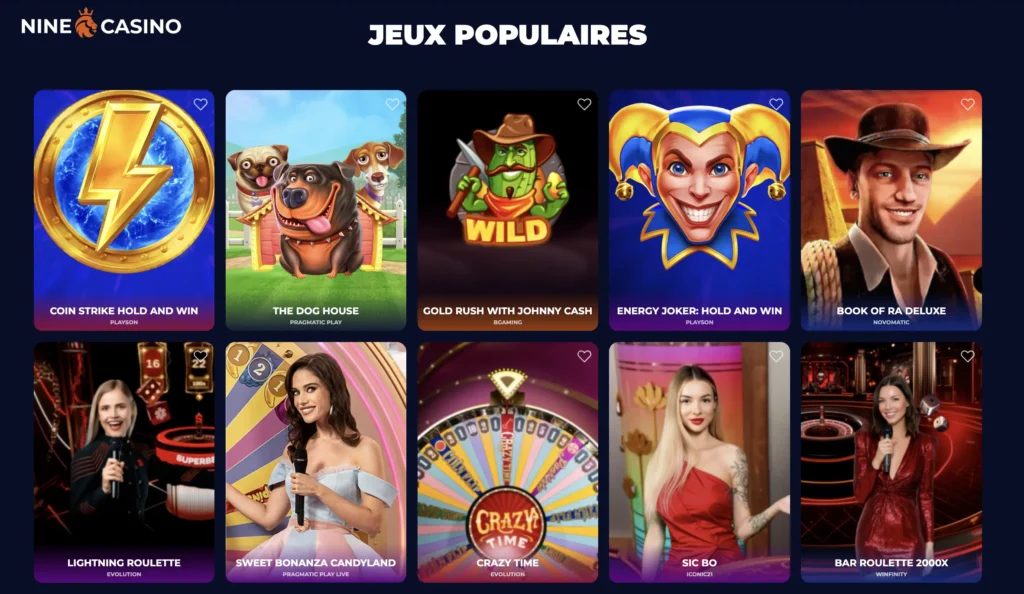 Nine Casino machines à sous